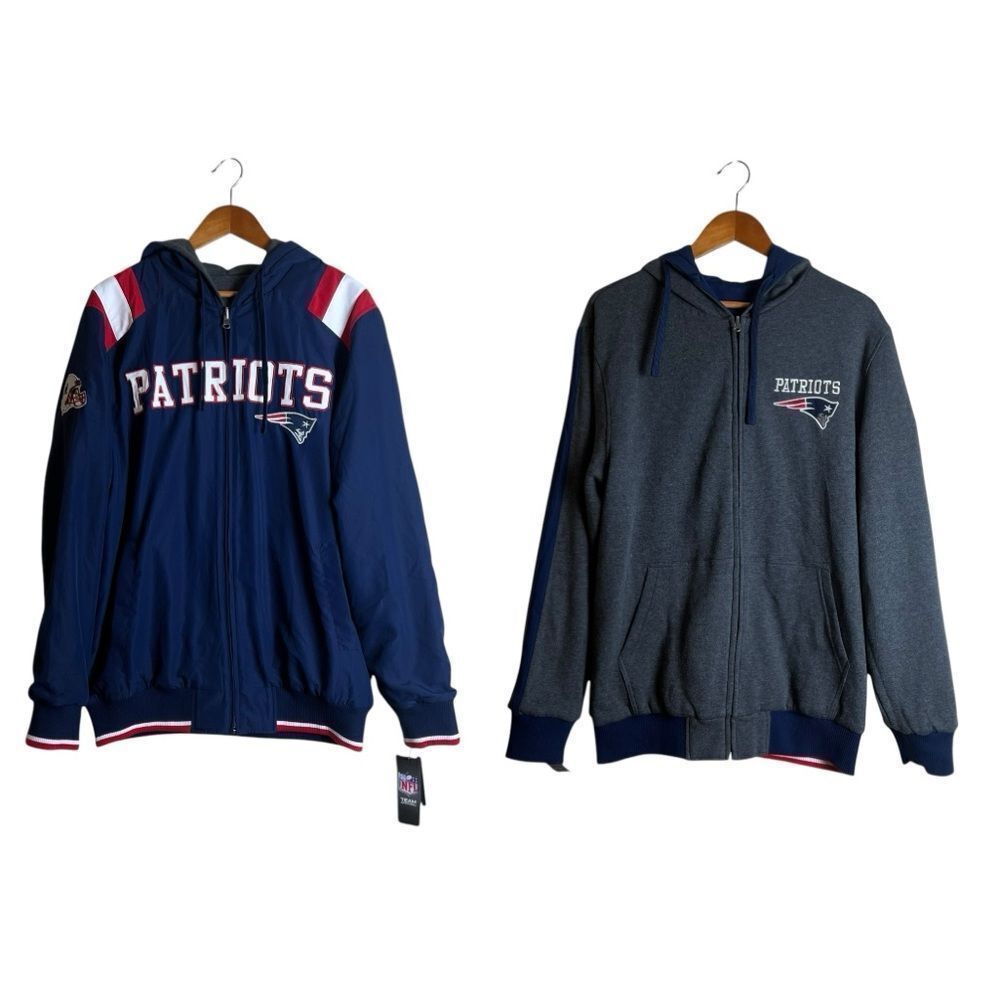 NWT! NFL patriots reversible‎ coat. Size large